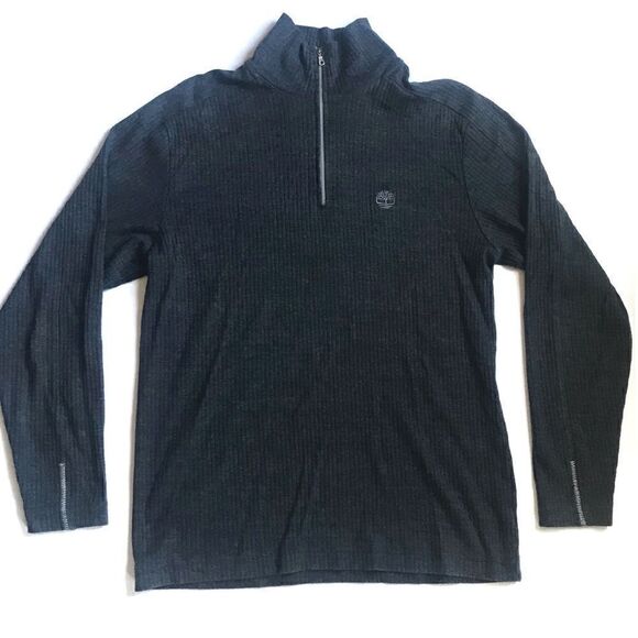 Timberland Gray Zippered Pullover Top - Picture 1 of 7